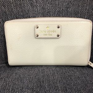 Kate Spade Cream Zip Around Wallet